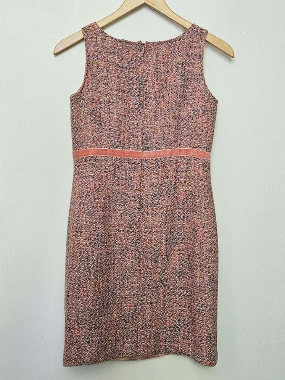Gap Pink Tweed Bow Sheath Dress Preppy Classic Size 2 - Picture 4 of 9